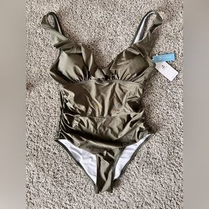 Olive Green Swimming Suit